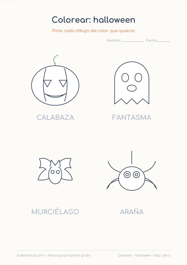 Halloween para colorear