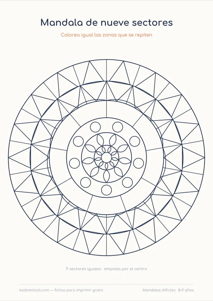 Mandalas difíciles, hoja 2