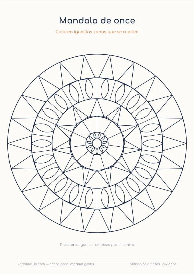 Mandalas difíciles, hoja 4