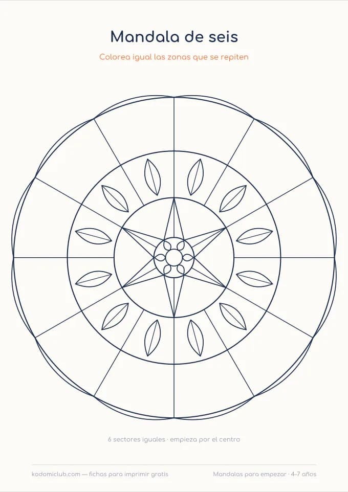 Mandalas para empezar, hoja 2