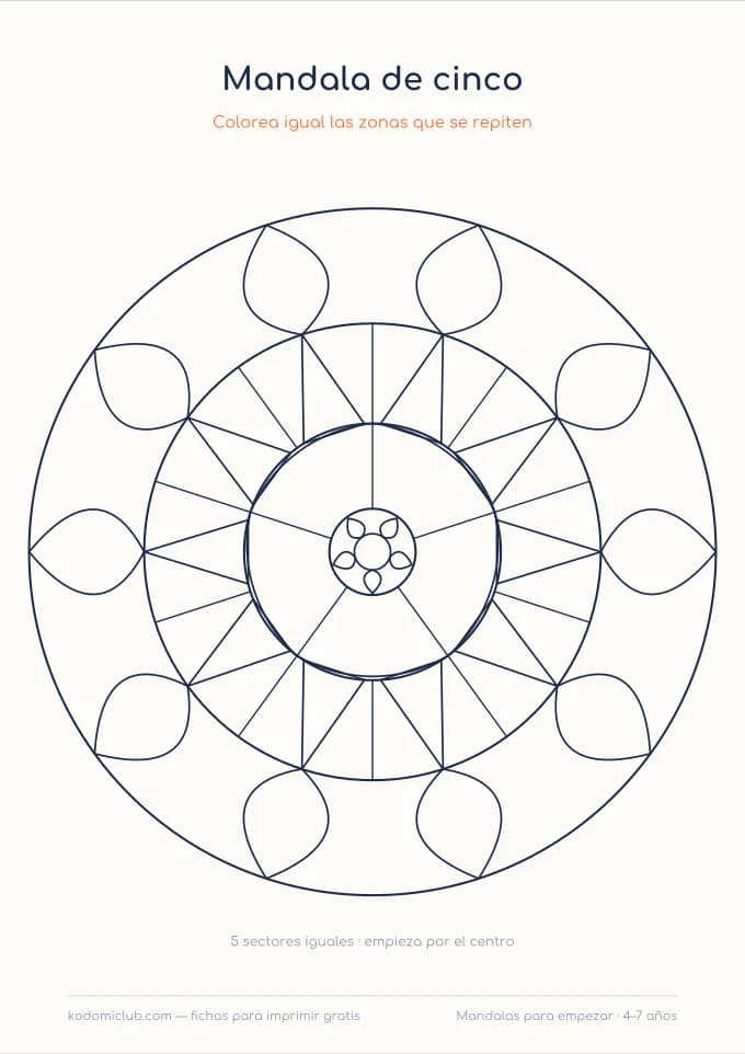 Mandalas para empezar, hoja 3