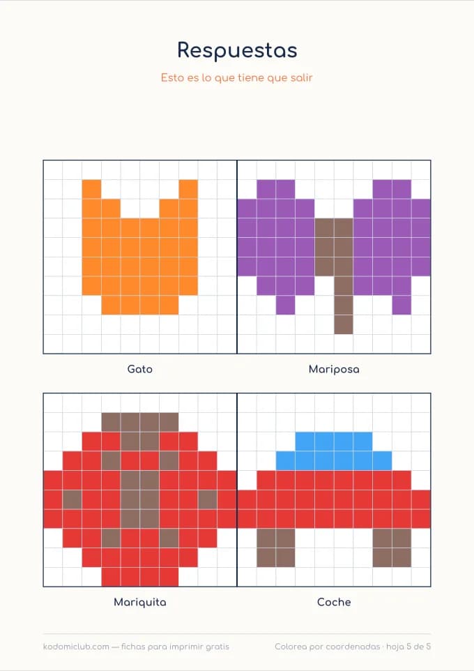 Más colorear por coordenadas, hoja 5