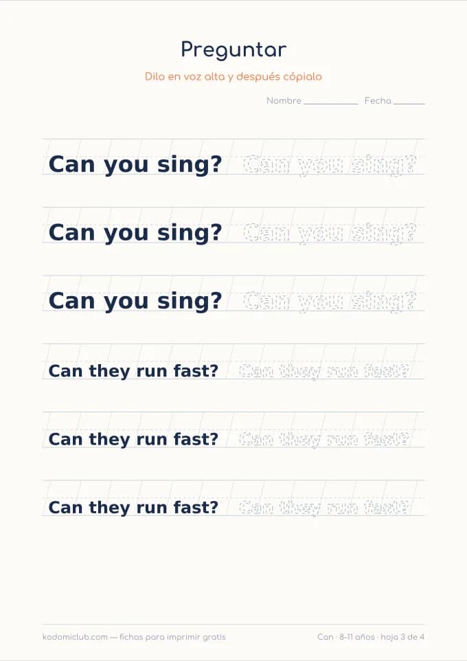 Can y can't, hoja 3