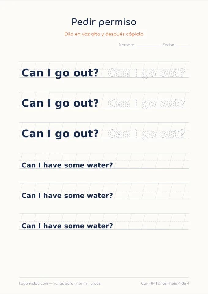 Can y can't, hoja 4