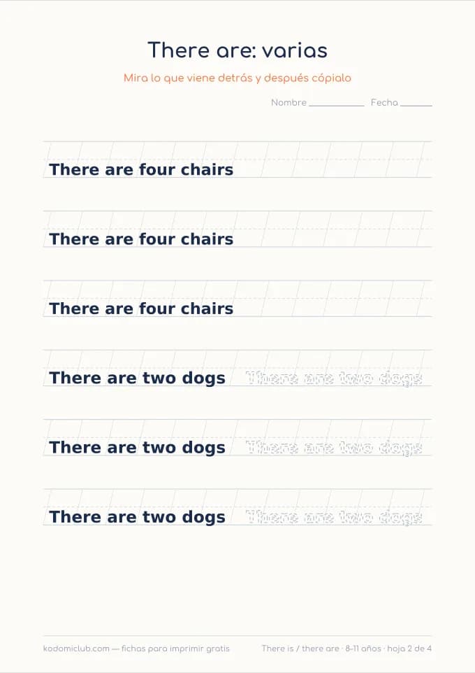 There is y there are, hoja 2