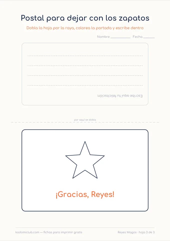 La carta a los Reyes Magos, hoja 3