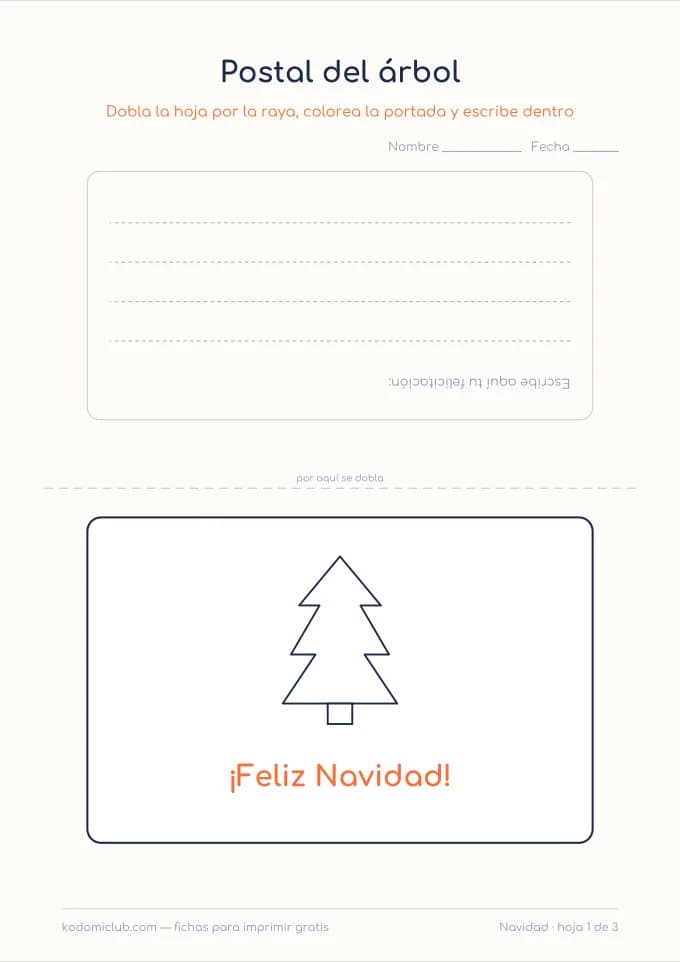 La postal de Navidad, hoja 1