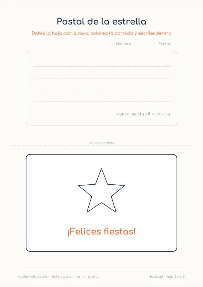 La postal de Navidad, hoja 2