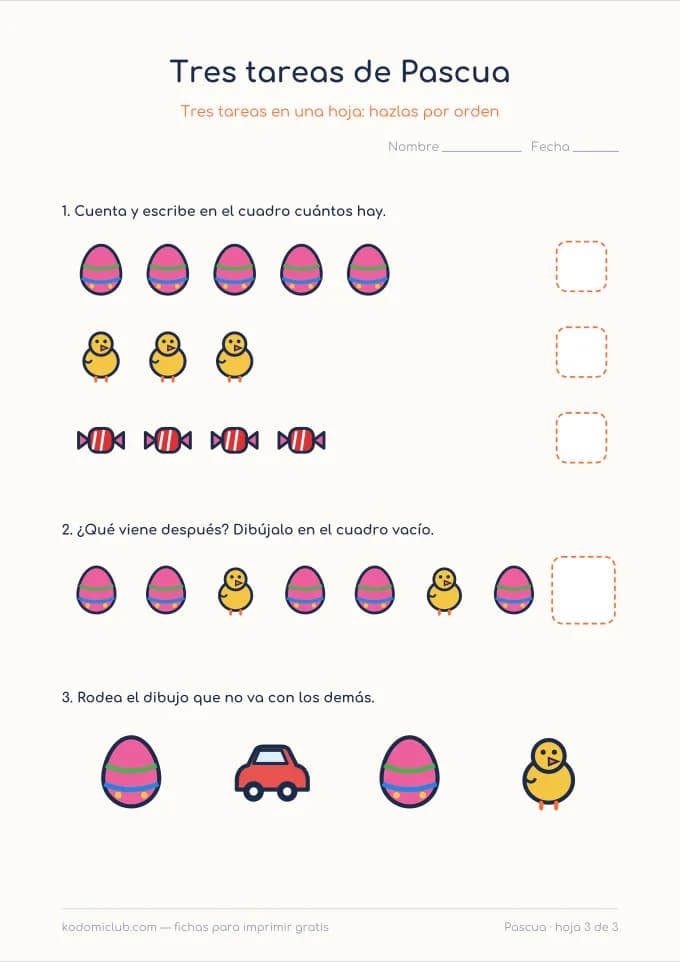Los huevos de Pascua, hoja 3