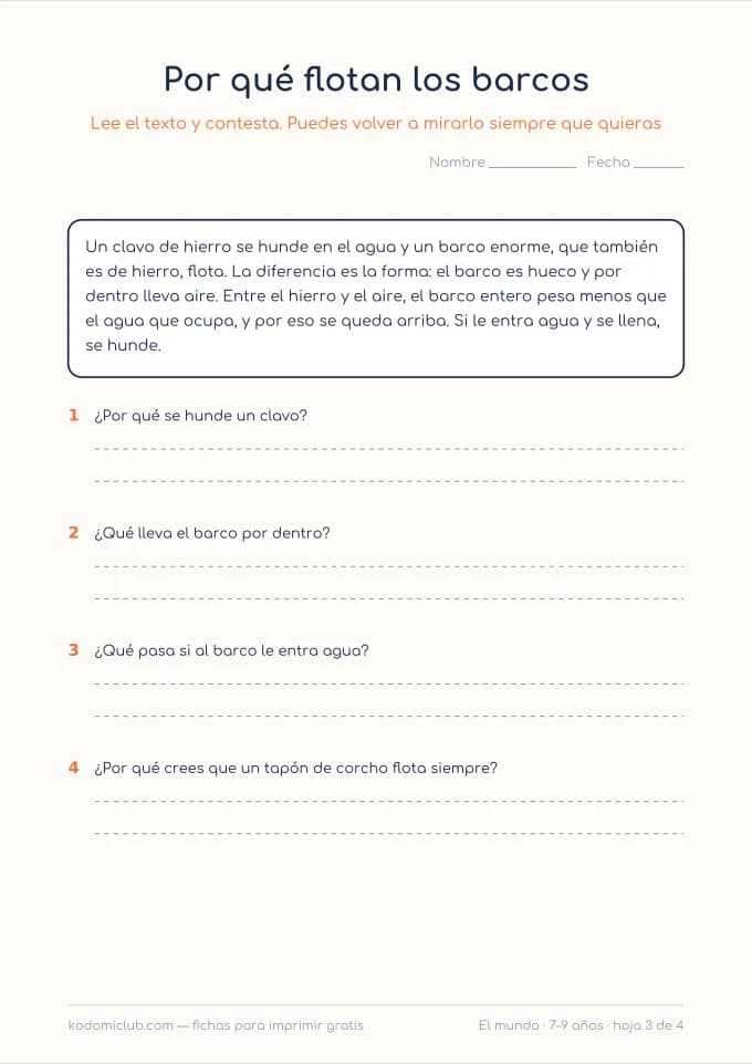 Leer sobre el mundo, hoja 3
