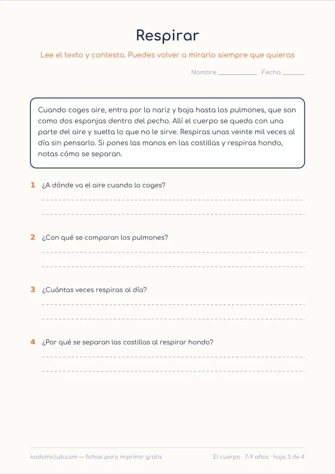Leer sobre el cuerpo, hoja 3