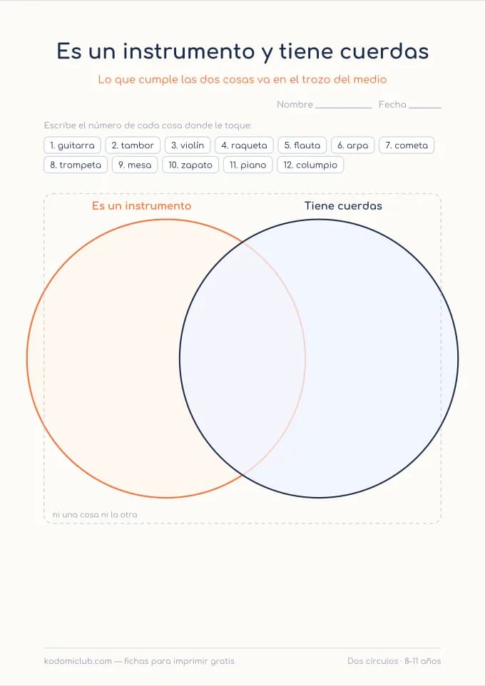 Los dos círculos, más difíciles, hoja 3