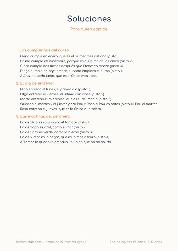 Tablas lógicas de cinco, hoja 4
